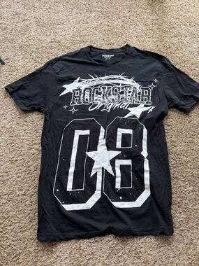 Rockstar Original black T Shirt Size XL 08 star